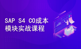 SAP S4 HANA CO成本模块实战课程